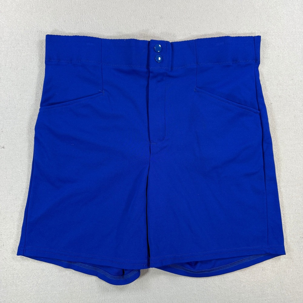 Vintage BIKE Shorts Men Large Blue Athletic Gym Coach Baseball Run Nylon USA 90s